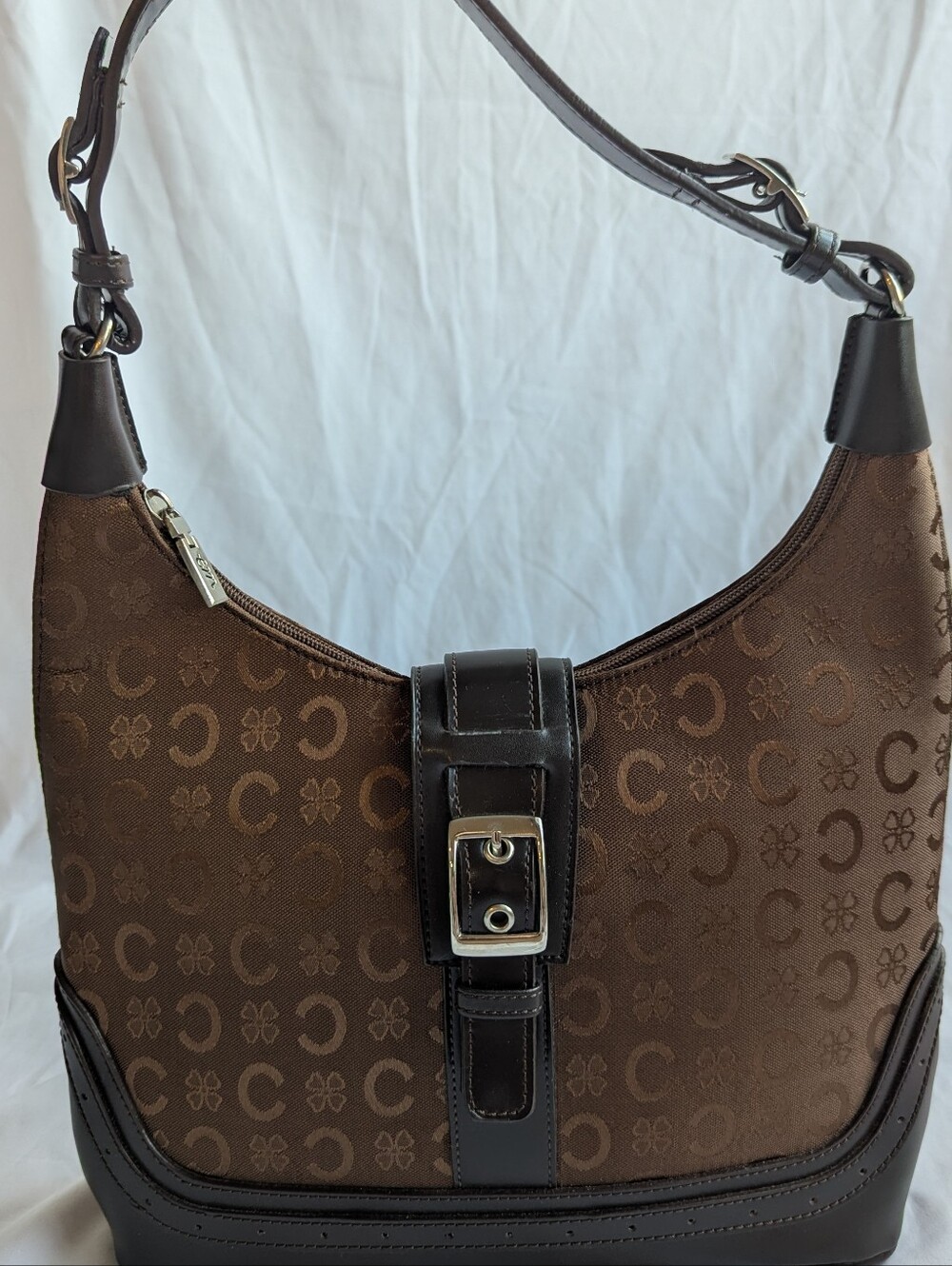 Eduardo Mourani Brown Monogram Hobo Shoulder Bag